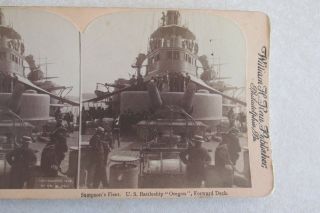 49 Griffith Rau Sampsons Fleet Uss Battleship Oregon 1898 Forward Deck Navy Usn