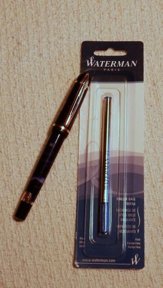 Waterman Blue Marble Roller Ball Pen