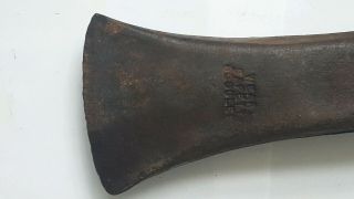 ANTIQUE Vintage 6 lb Splitting Maul Axe Head Woodsman Tool MARKED Wood Splitter 3