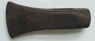 ANTIQUE Vintage 6 lb Splitting Maul Axe Head Woodsman Tool MARKED Wood Splitter 5