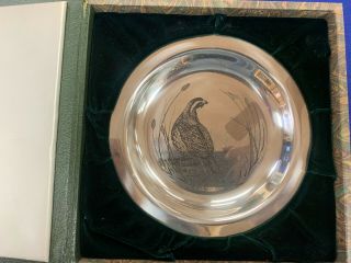 Franklin Sterling Silver Plate Series Bobwhite By Richard Evans Younger