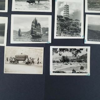 13 Early Vintage Snapshot Photos of Hong Kong - farms - Junk boat - Beach - Hotel 5