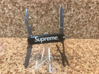 Supreme Victorinox Swiss Army Manager Knife Black.  Hard To Find.  Cond.