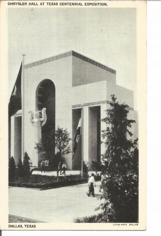 (l) 1936 Texas Centennial Expo Pc Chrysler Hall Dallas,  Texas