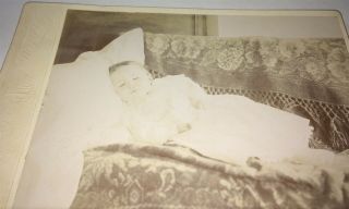 Rare Antique Victorian Post Mortem Child,  Death Gettysburg,  Pa Cabinet Photo Us