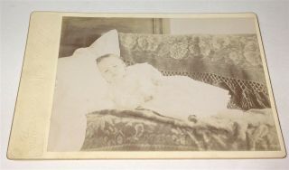 Rare Antique Victorian Post Mortem Child,  Death Gettysburg,  PA Cabinet Photo US 2