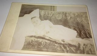 Rare Antique Victorian Post Mortem Child,  Death Gettysburg,  PA Cabinet Photo US 3