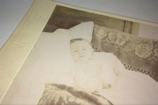 Rare Antique Victorian Post Mortem Child,  Death Gettysburg,  PA Cabinet Photo US 4