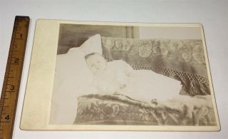 Rare Antique Victorian Post Mortem Child,  Death Gettysburg,  PA Cabinet Photo US 7
