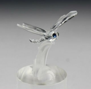 Retired Signed Swarovski Austrian Crystal Dragonfly 7615 Art Glass Figurine Sms