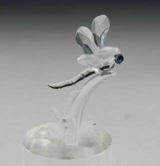 Retired Signed Swarovski Austrian Crystal Dragonfly 7615 Art Glass Figurine SMS 2
