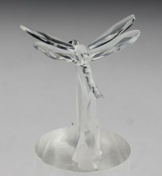 Retired Signed Swarovski Austrian Crystal Dragonfly 7615 Art Glass Figurine SMS 3