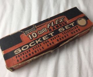 Vintage Oxwall Socket Set In Paper Box 10 Piece (incomplete Set)