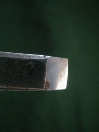 Vintage wood chisel stag handled tool is tight to the handel 3/8 wide 7 3/4 long 5