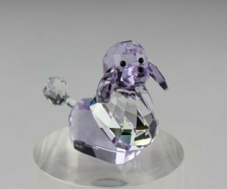 Retired Swarovski Austrian Crystal Violetta Poodle 9100 Glass Dog Figurine Sms