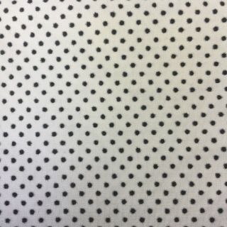 Vintage Semi - Sheer Dotted Swiss Fabric W/ Black Raised Flocked Dots