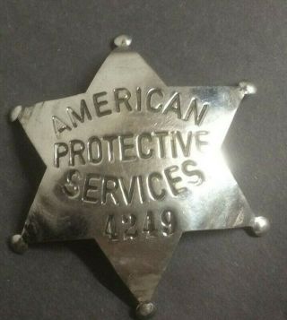 Obsolete Metal Badge 6 Point Star Ed Jones Hm Rev American Services