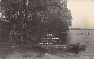D19/ Eagle Lake Michigan Mi Edwardsburg Rppc Postcard 