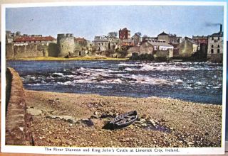 Irish Postcard River Shannon & King John 