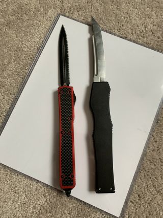 2 Microtech OTF Knife (Clones) W/sheath 3