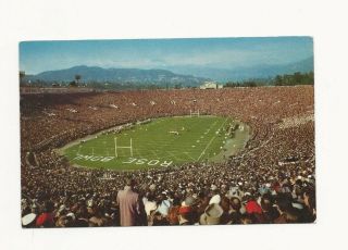 Vintage 1959 Rppc Postcard Of The Rose Bowl Pasadena California