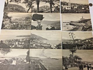 12 Early Black And White Photo Postcards Of The Italian Coastline