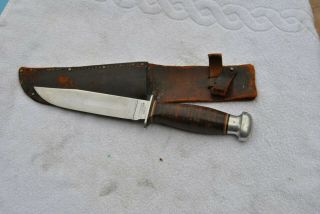 Robeson Shuredge No.  21 With Sheath WW II Knife Bright Finnish Light Use 3