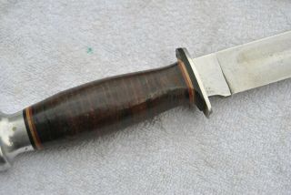 Robeson Shuredge No.  21 With Sheath WW II Knife Bright Finnish Light Use 7