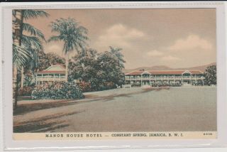 West Indies Jamaica Constant Spring Manor House Hotel Postcard U/p C1910/20s