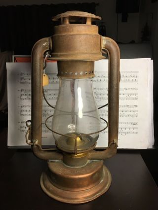 Antique S.  H.  Co St.  Louis Copper Bottom Liberty Lantern Patent Jan 10 1905