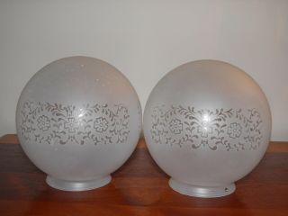 Vintage,  Frosted Glass,  Floral,  Gas,  Electric,  Lamp/light Shades/globes