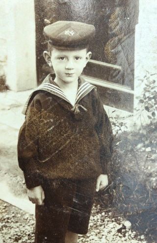 Real Photo Postcard,  Pre World War I,  Child In German Navy Uniform