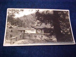 Rare Orig Vintage Chinese China Real Photo Temple At Hangchow C 1910