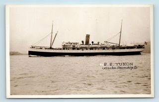 Alaska Steamship Co Steamer Ss Yukon - Vintage Photo Rppc