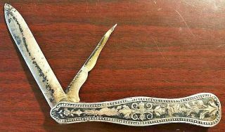 Vintage 1900’s Sterling Silver Gentlemens Pocket Knife 2 -