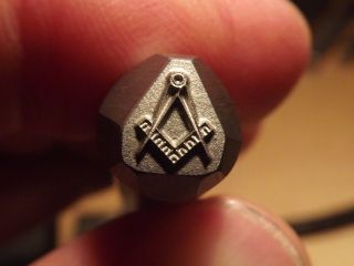 4,  7 X 6 Mm Masonic Penny Punch Steel Stamping Tool Freemason