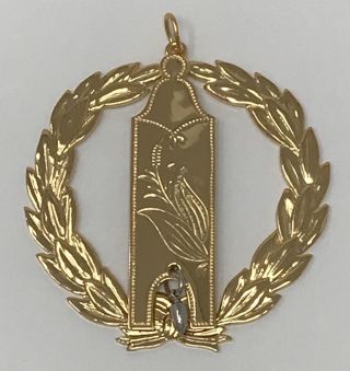 Freemason Masonic Grand Junior Warden Collar Jewel In Gold Tone
