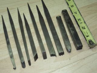 9 Old Jewelers Metal Smith Silversmith Chasing Repousse Forming Engraving Tools