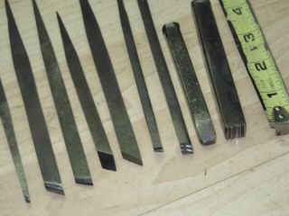 9 old Jewelers metal smith Silversmith Chasing Repousse forming engraving Tools 6