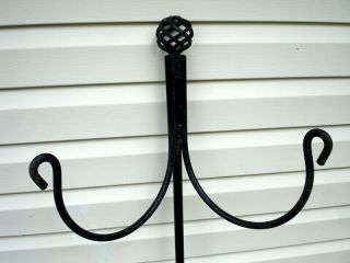Handcrafted Wrought Iron Garden Water Hose Stand Holder - Very Sturdy