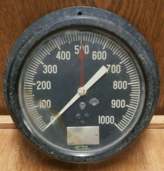 Vintage 1000lb.  Pressure Gauge Jas.  P.  Marsh Corp.  Chicago Steampunk 8 "