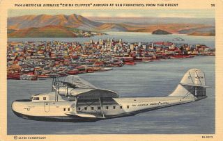Paa - Aviation 1936 Pan American Airways China Clipper San Francisco,  California