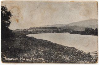 1910 Newton Hamilton Pa Juniata River Mifflin County Rare Davenport Db Postcard