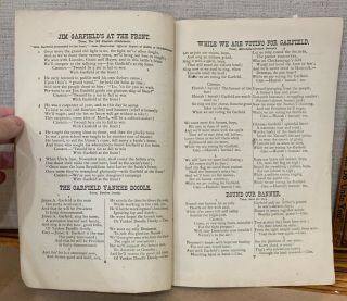 1880 JAMES GARFIELD & CHESTER ARTHUR REPUBLICAN CAMPAIGN SONG BOOK PRESIDENT 3