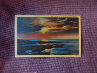 Vintage Postcard California - Twilight On The Pacific Ocean 689
