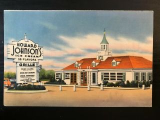 Vintage Postcard 1930 - 1945 Howard Johnson 