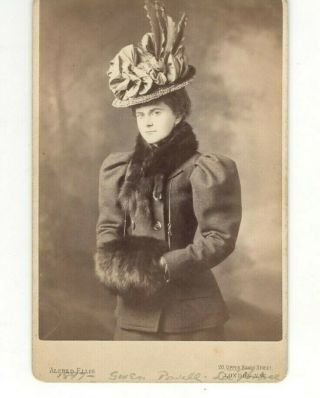 Gwen Powell Victorian Stage Actress Cabinet Card Photo Alfred Ellis Photographer
