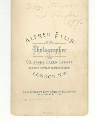 Gwen Powell Victorian Stage Actress Cabinet Card Photo Alfred Ellis Photographer 2