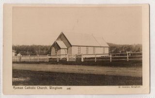 Vintage Postcard Rppc Roman Catholic Church,  Wingham Nsw 1900s