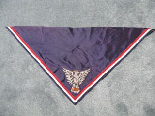Boy Scout Vintage Official Satin Eagle Scout Neckerchief W/handpainted Eagle